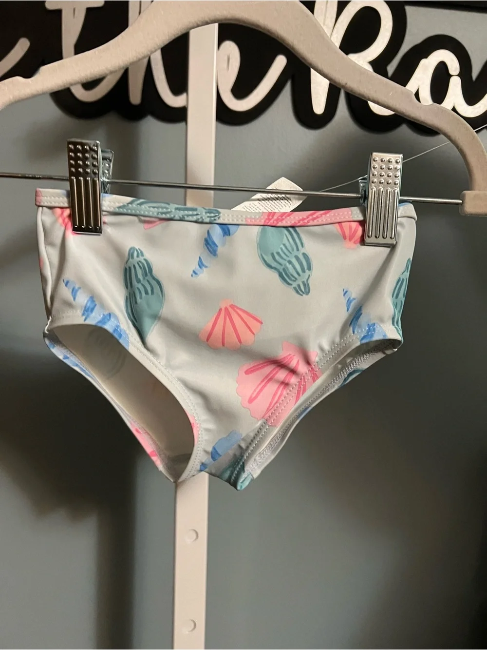 Carter’s Just One You  Long-Sleeve Swim Top and Bikini Pink & Blue Seashells